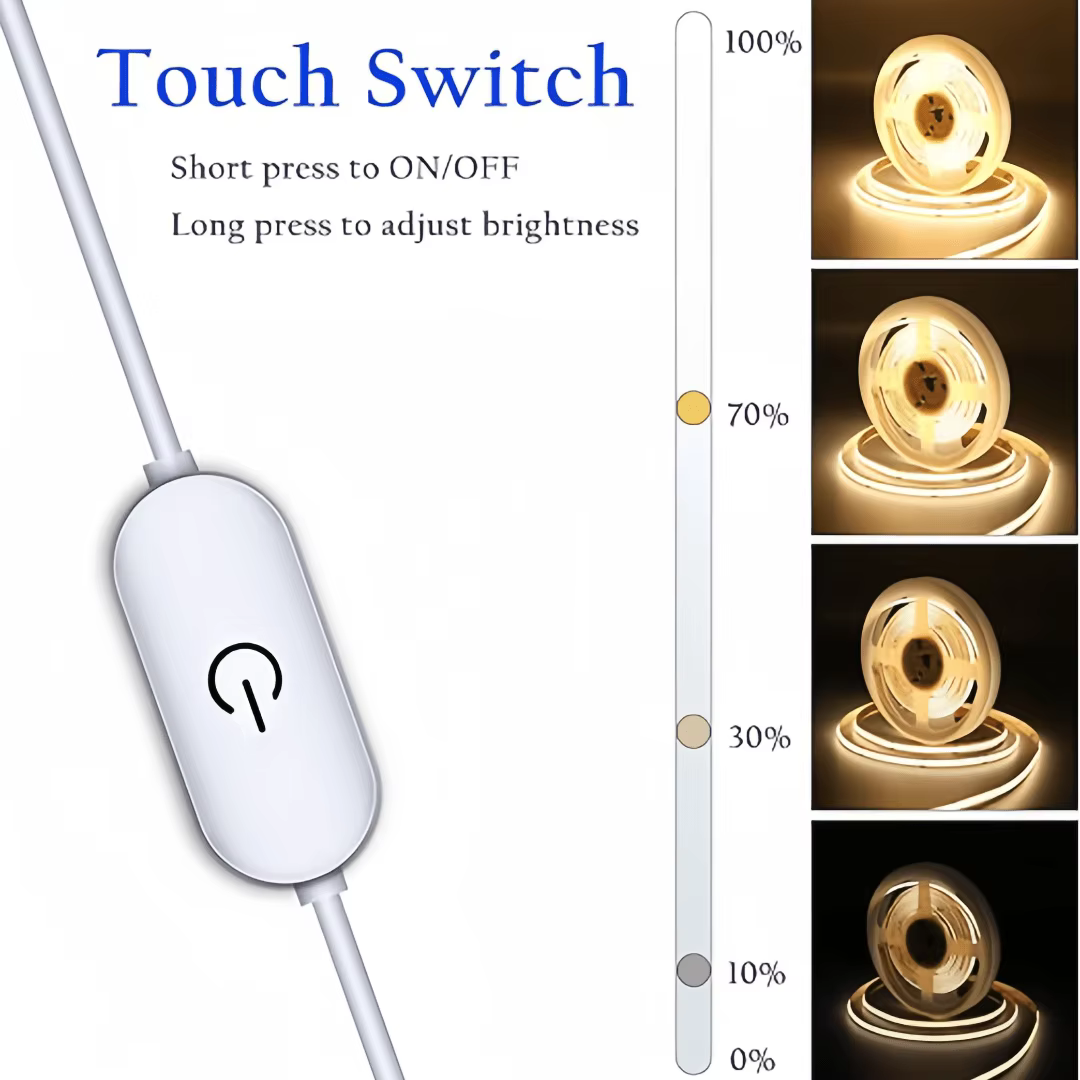 Bande Lumineuse LED COB Tactile