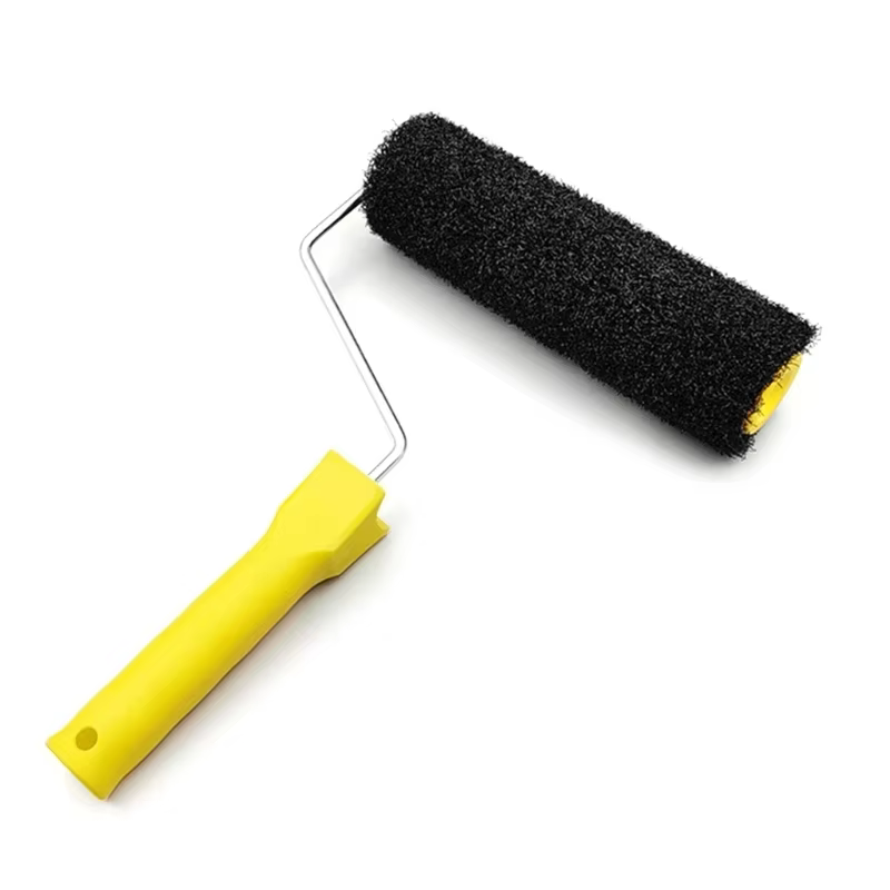 Rouleau brosse en fibres pour mastic 9 pouces – Application texture murale – Outil de bricolage pour la décoration intérieure