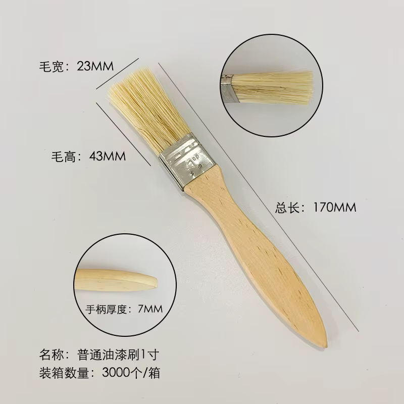 Pinceaux à manche (lot de 4) adaptés à l'art
