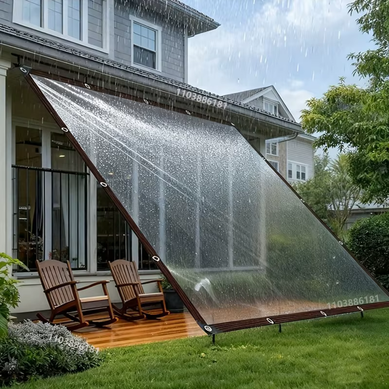 Bâche transparente en tissu d'ombrage imperméable