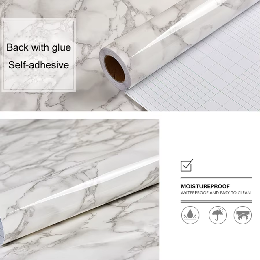 Papier peint auto-adhésif étanche pour poêle à film huileux de cuisine