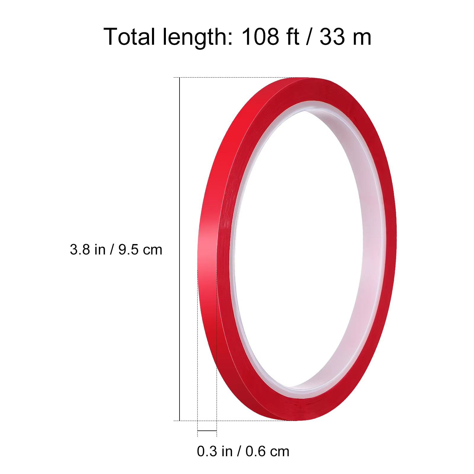 1 rouleau de bandes décoratives en Polyester rouge
